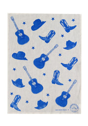 Stars + Guitars Tea Towel | Off-White Linen