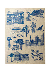 Bush + Big Smoke Tea Towel | Natural Linen