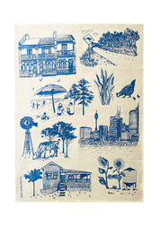 Bush + Big Smoke Tea Towel | Off White Linen