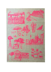 Bush + Big Smoke Tea Towel | Natural Linen