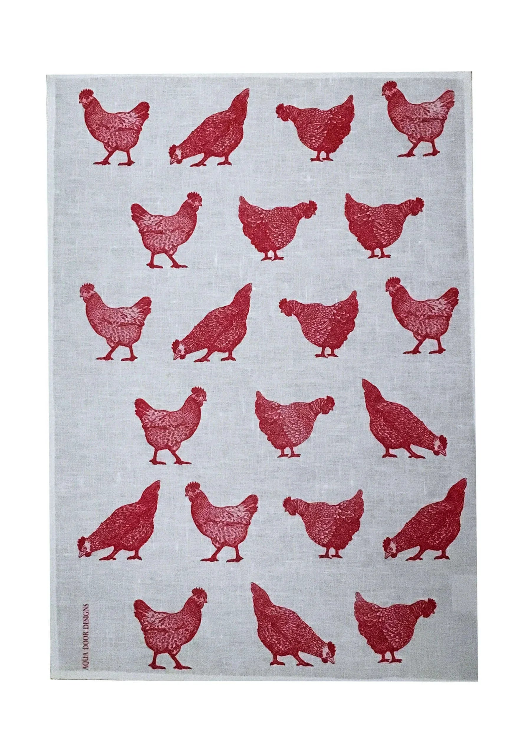 Chooks Tea Towel | Off-White Linen