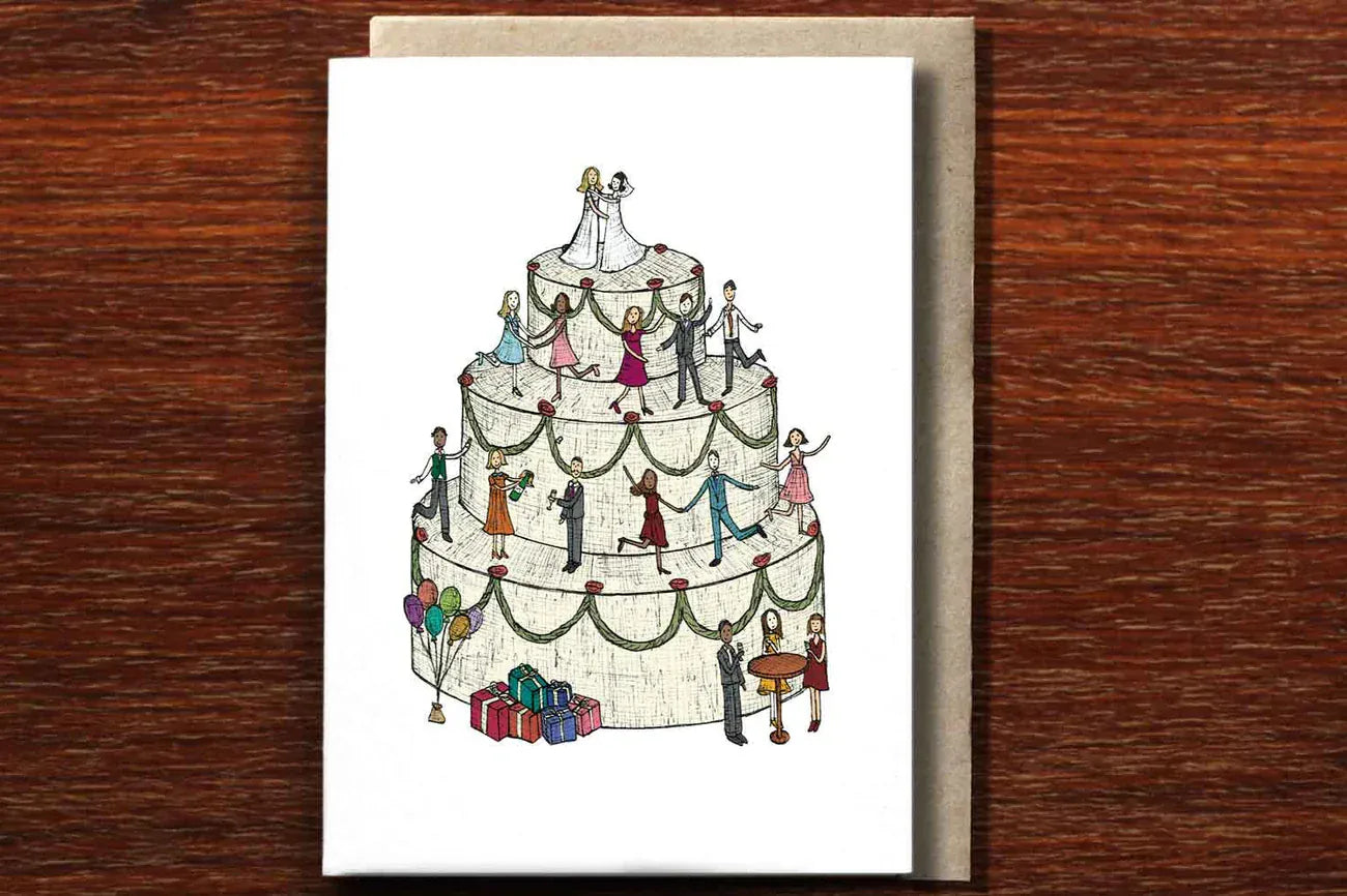 Brides Wedding Cake | Congratulations Card