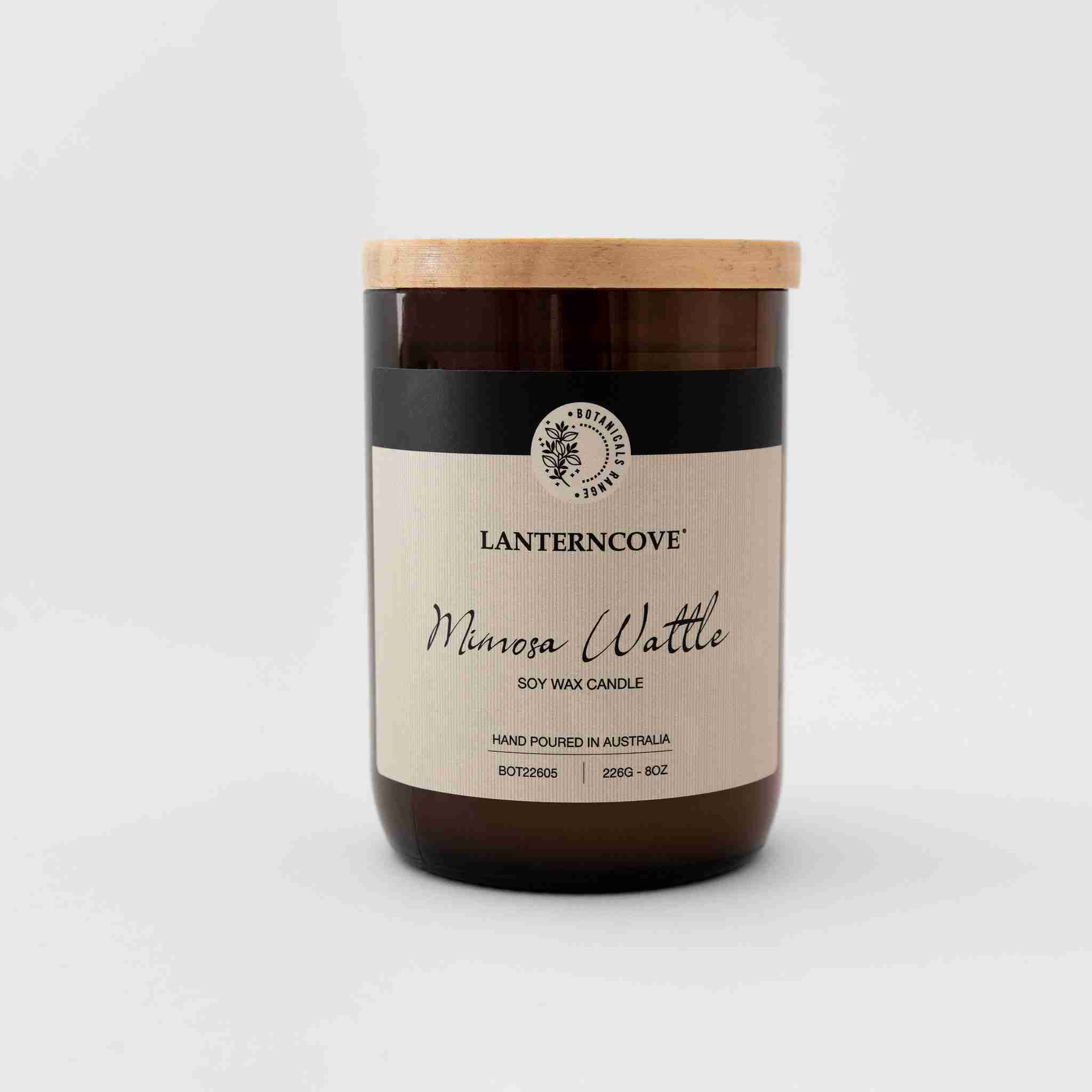 Botanicals 8oz Glass Candle | Mimosa Wattle