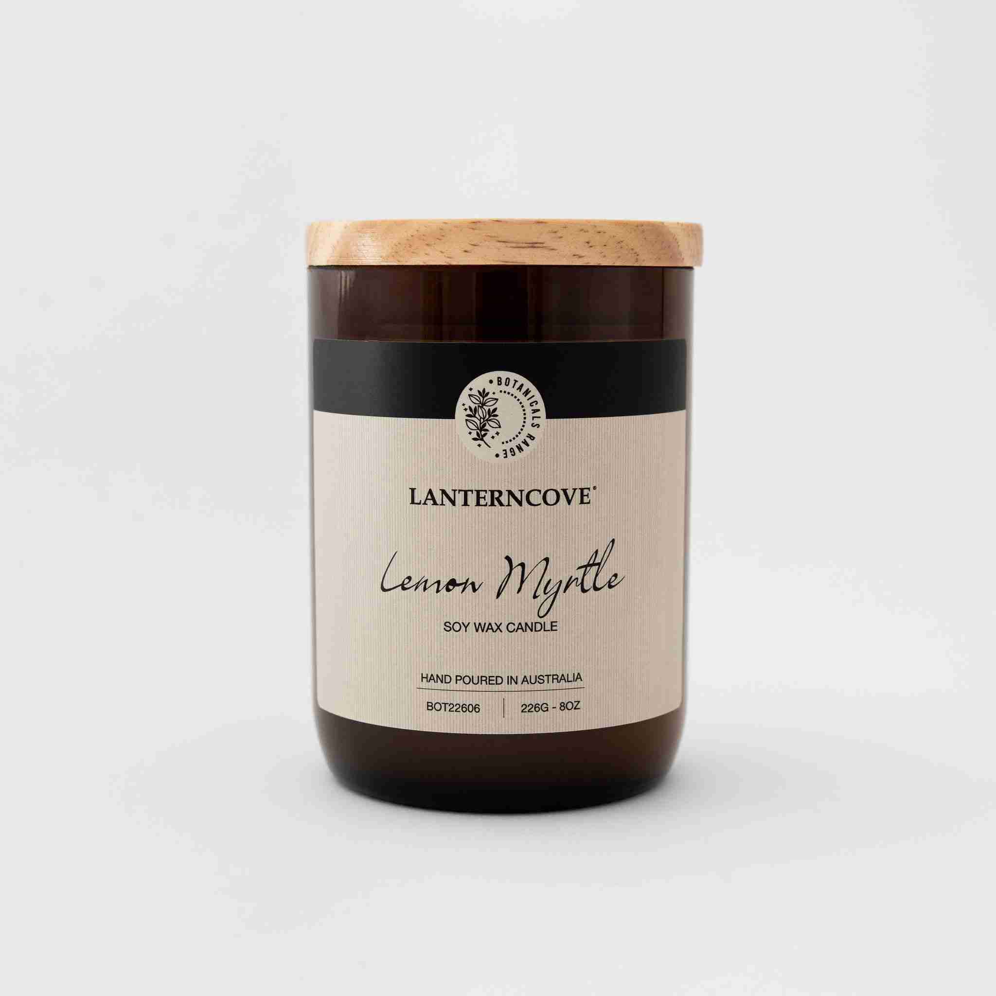 Botanicals 8oz Glass Candle | Lemon Myrtle