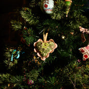 Magnolia Cotton Heart Decoration | Cactus Green