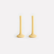 Goldie Sculptural Taper in Pure Beeswax | Set of 2