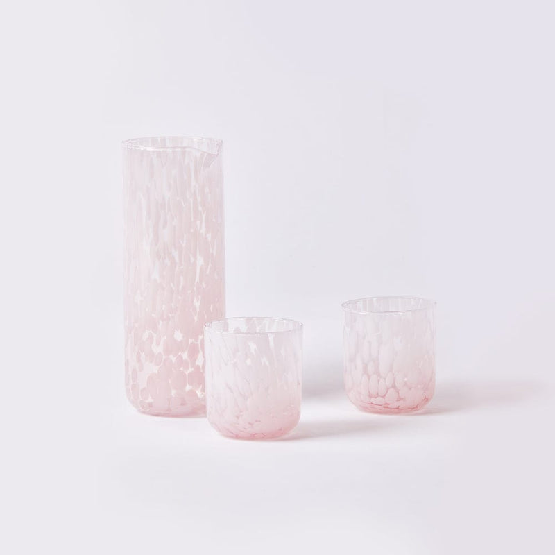 Dots Pink Glass Tumblers - Set of 2