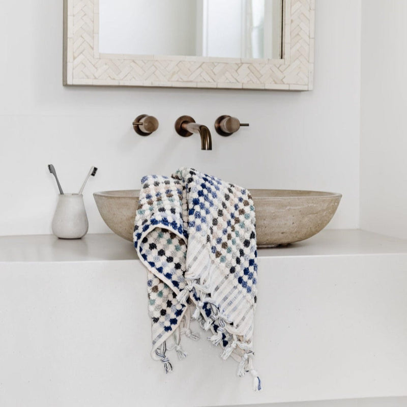 Pompom Cotton Hand Towel - Eucalyptus