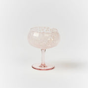 Glass Coupe Dots Pink | Set of 2
