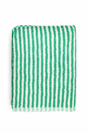 green stripe bath mat