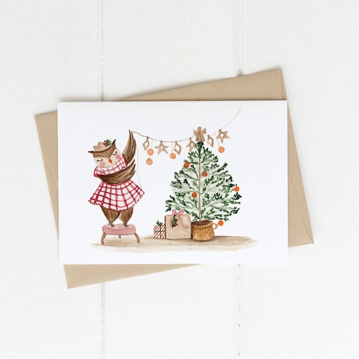 Scandi Christmas Owl Card