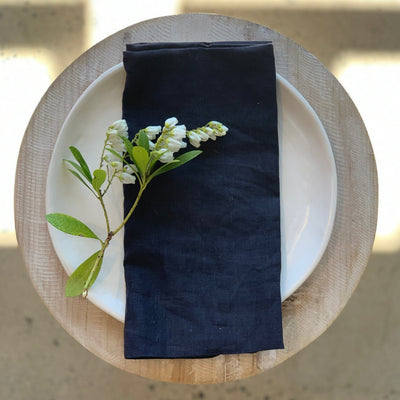 navy coloured napkin