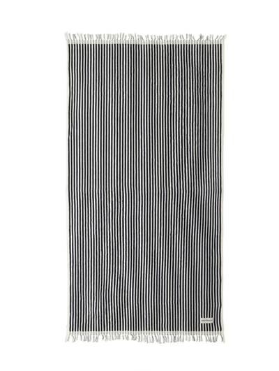 navy stripe towel