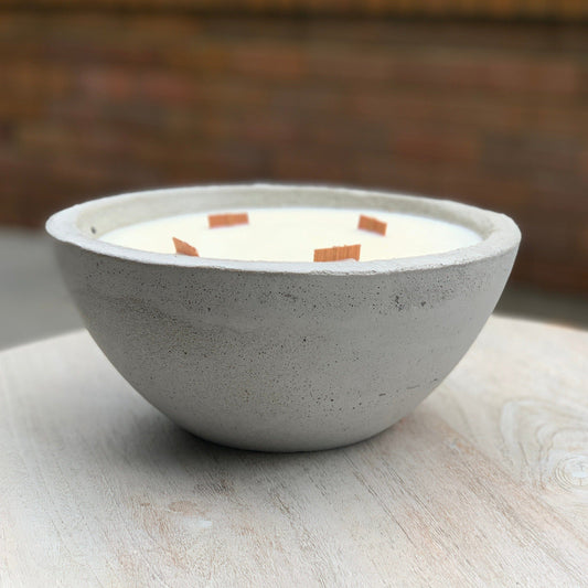 Large Concrete Candle - Grey