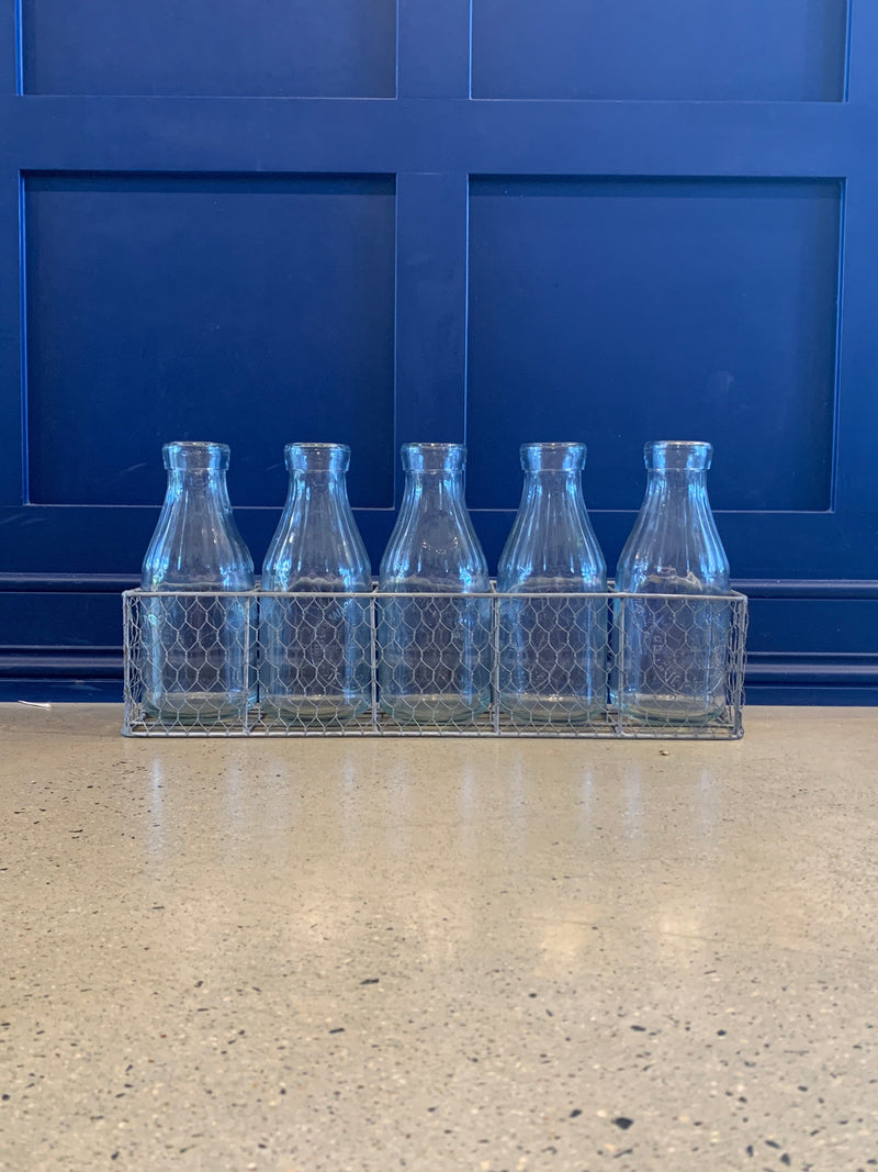 Chicken Wire Basket with Bottles