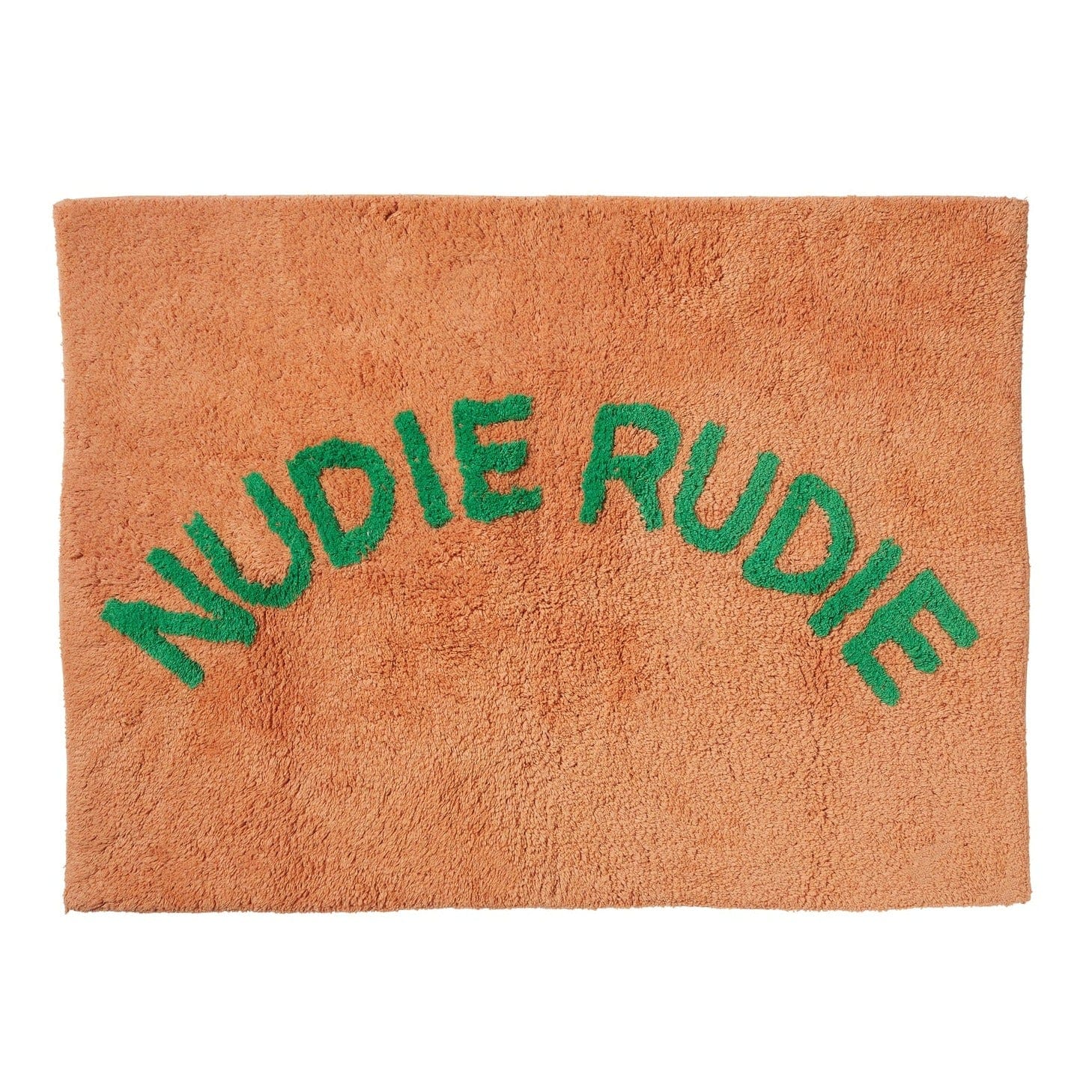 Peach coloured rudie nudie bath mat