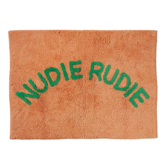 Peach coloured rudie nudie bath mat
