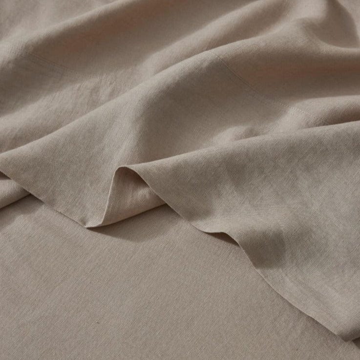 Ravello Linen Flat Sheet - Shell