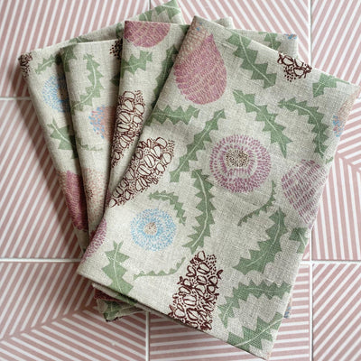 Flowering Banksia Napkins - Set of 4